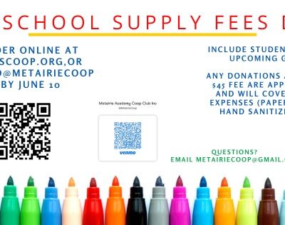 Metairie Academy Supply Fee